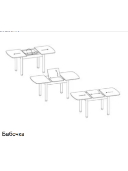 Стол круглый раздвижной Лилия 90х120х90